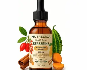 Berberine with Ceylon Cinnamon, Bitter Melon, Turmeric & Chromium – Blood Sugar Balance & Glucose Metabolism – 1200mg, No Sugar, Vegan, Non-GMO