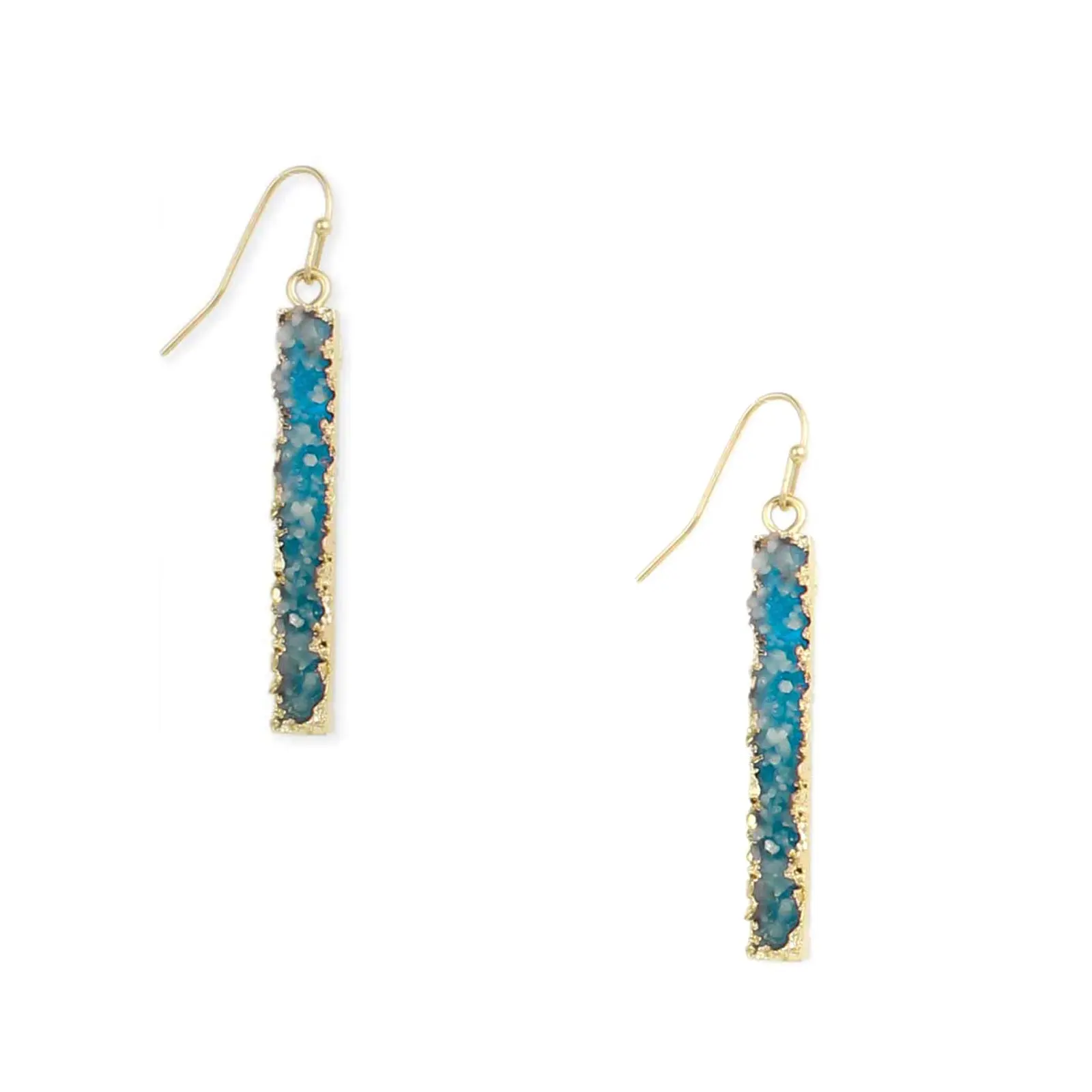 Zad Jewelry Crystal Drops, Unisex Bar Style Costume Earrings, Gift-Ready in a Corked Glass Bottle, 1 Pair