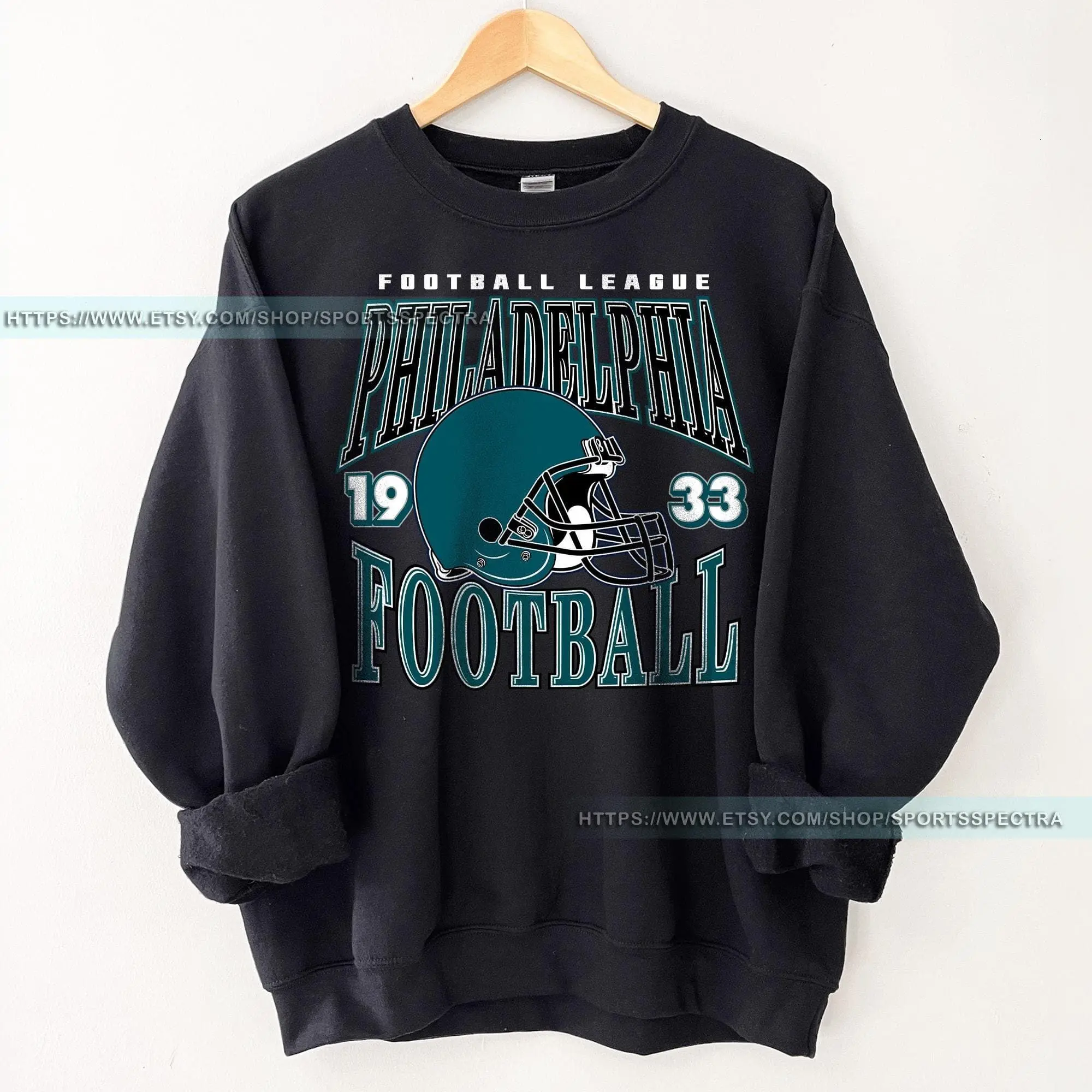 [Sale Up To 50%] Philadelphia Football Vintage style Sweatshirt, Philadelphia Football Shirt, Retro Philly Crewneck, Vintage Fan Gift