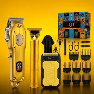 LQT Professional 3-in-1 Grooming Kit: Cordless Hair Clipper, T-Blade Trimmer, and Foil Shaver Combo | USB-C Charging – An Excellent Gift for Men