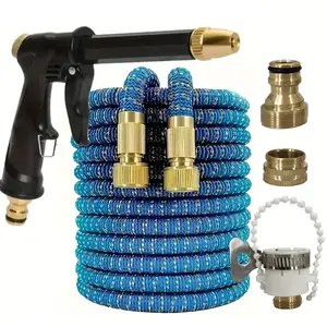 High Pressure Car Wash Hose with Sprayer, Expandable Garden Hose with Sprayer, Universal Hose Kit for Outdoor Home Cleaning & Car Washing, Water Hose