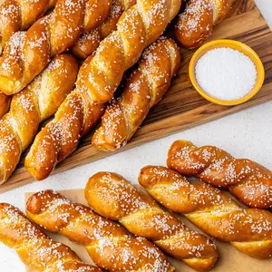 The Braided Favorites Pretzels Box - Handcrafted Soft Pretzels - Fresh & Warm in Minutes - 16 Hand-Braided Pretzels & Artisanal Salt