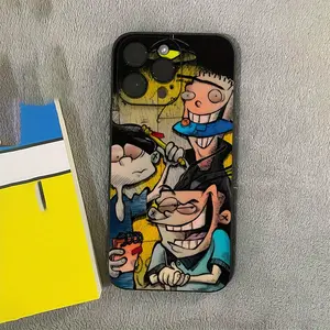 Phone case: 1pc Black Cartoon and Anime Character TPU Shockproof Full Cover Case with Precise Cutouts, Compatible with iPhone 11/12/13/14/15/16 Pro/16 Pro Max/16 Plus 17 Air