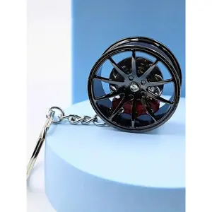 360 Degree Rotatable Car Brake Keychain, Creative Car Brake Keychain Pendant, Street Trend Car Hub Culture Pendant, Car Accessories for Men & Women