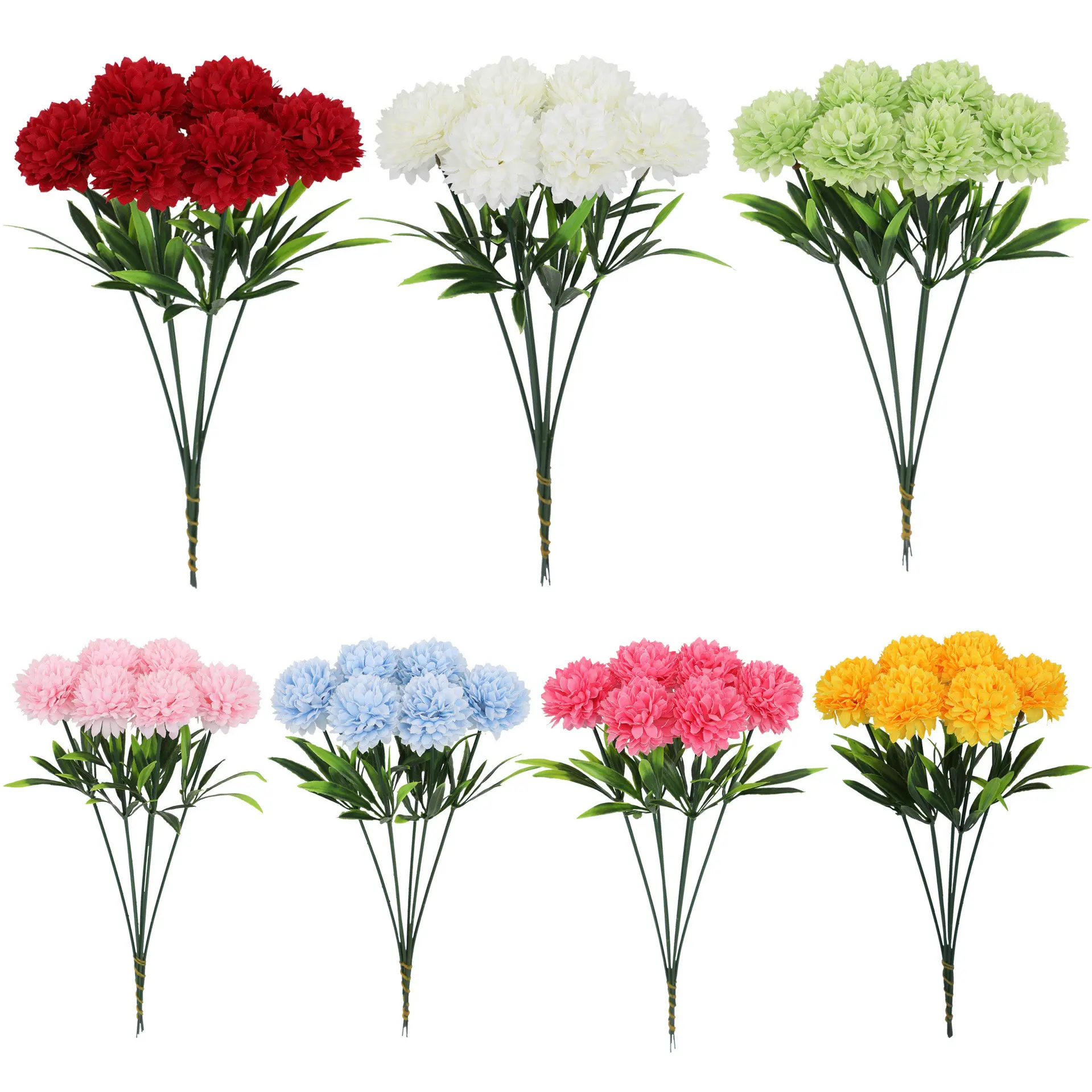 24Pcs Chrysanthemum, Artificial Flowers for Outdoor Indoor Spring Pink White Fake Silk Chrysanthemums Bouquet for Vase Table Floral Arrangement Valentines Wedding Home Decor, Artificial Flower Arrangements, Decorative, Artificial Plants Decor
