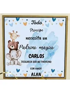 caja para padrino de bautizo