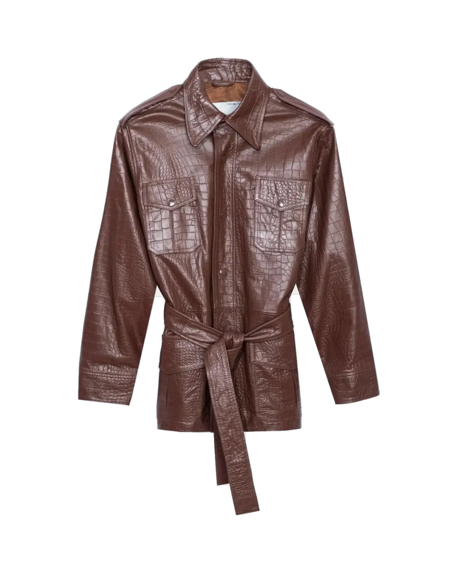 Playboy Crocodile Leather Safari Jacket