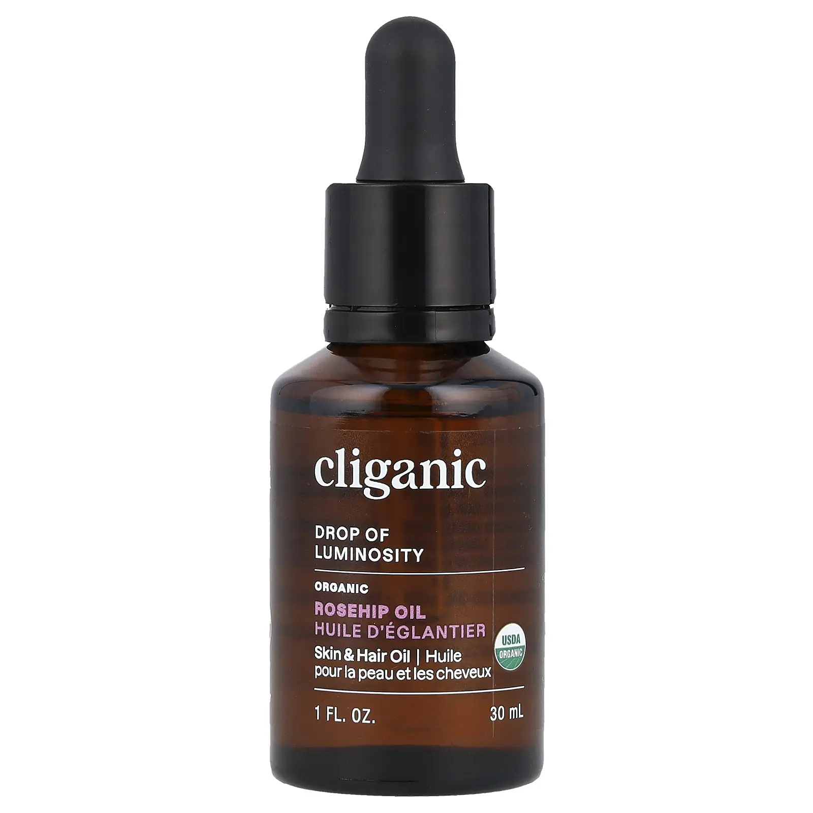 Cliganic Drop of Luminosity™, Organic Rosehip Oil, 1 fl oz (30 ml) Cliganic Drop of Luminosity™, Organic Rosehip Oil, 1 fl oz (30 ml)
