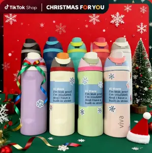 [viva] 24oz stainless steel thermos cup - with flip cover insulation and leak proof travel cup, available in multiple colors, perfect for home, gift giving, office, beverage, suitable for adults and childrenfor adults and children