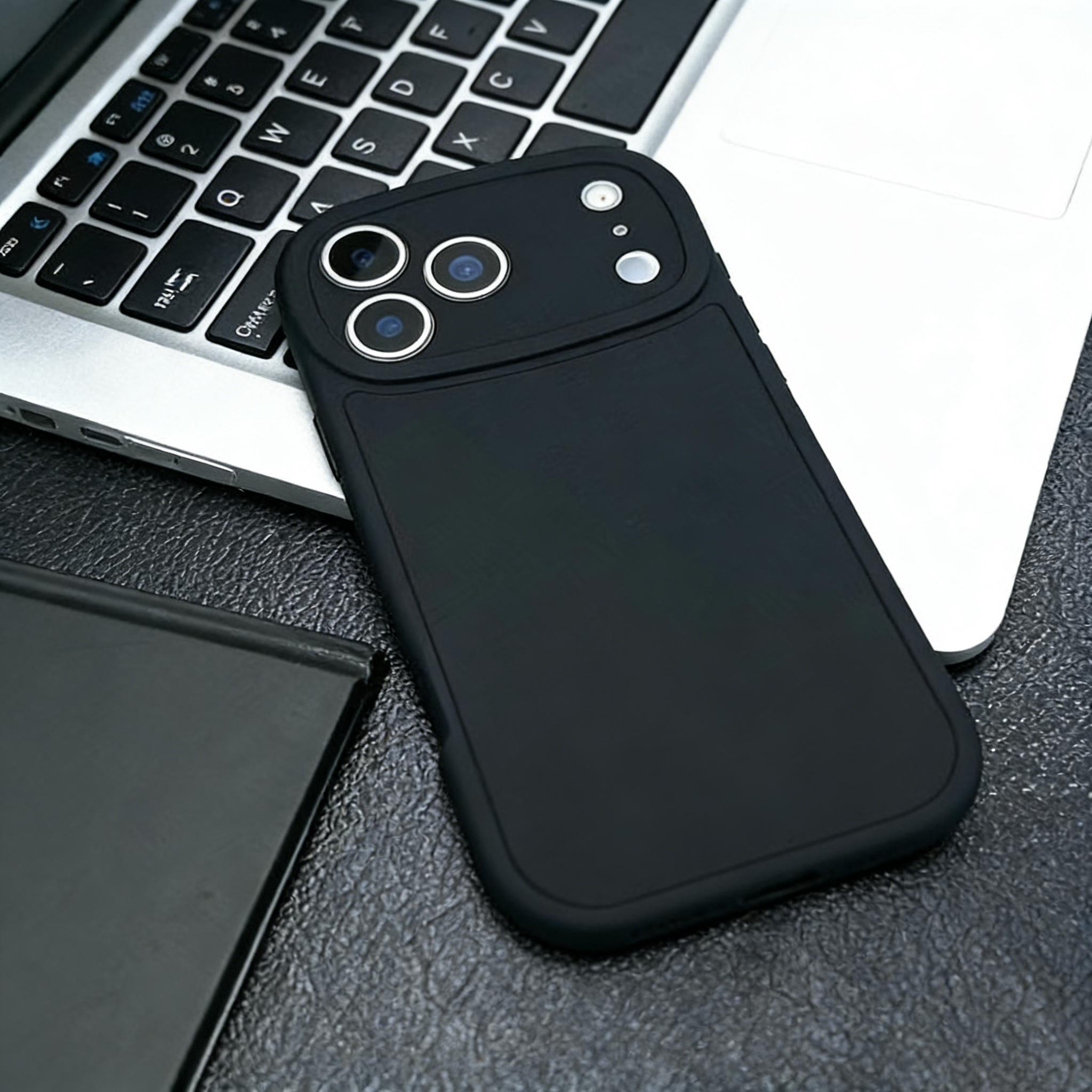【Buy One Take One】Solid Color Matte Silicone Phone Case for iPhone 17 16 15 14 13 12 11 X/XS/XSMAX Pro/Pro Max/Plus/Air, Slim Soft Shockproof Anti-Slip Anti-Yellowing Protective Cover, Black