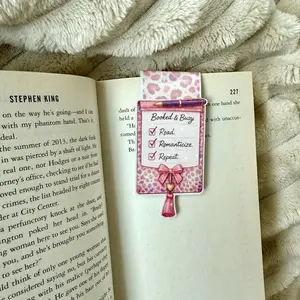 Booked & Busy Magnetic Bookmark