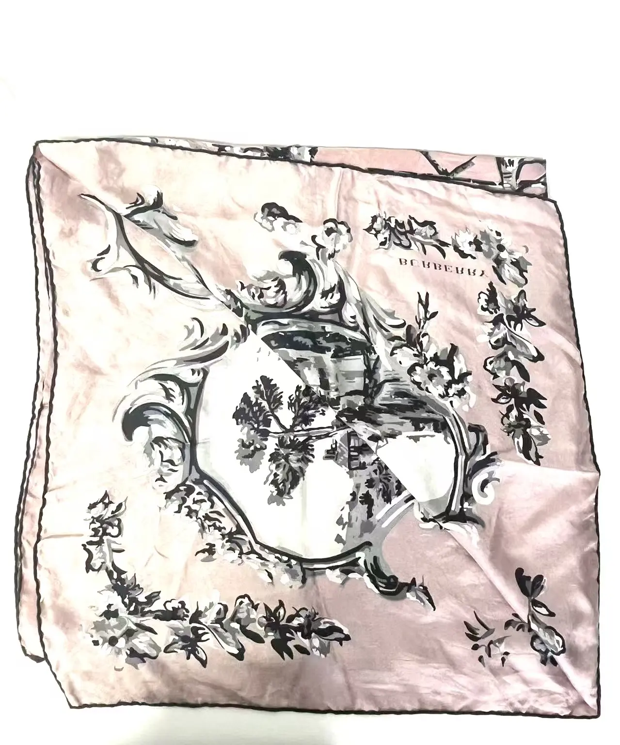 Pre-owned Burberry Two Tone Silk Scarf n22908023