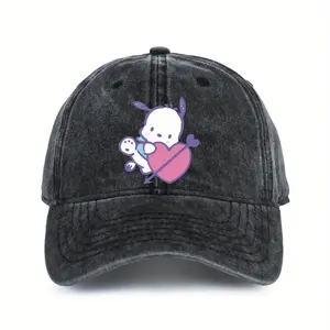 Unisex Pochacco Baseball Cap, Suitable for All Seasons, Lightweight Cotton Sports Cap, Cute Dog Print, Outdoor Sun Protection
