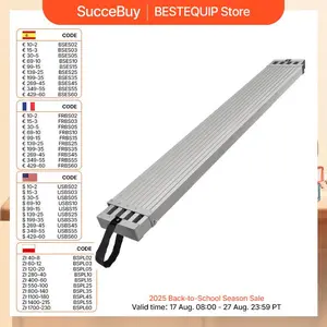 SucceBuy Telescoping Aluminum Work Plank 6-9 Feet 500lbs Capacity 12.5inch Width Aluminum Scaffold Plank Extension Staging Plank