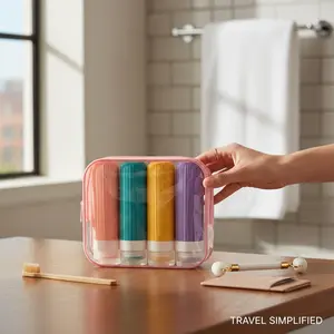 Travel Bottles Set (4 x 90ml) with PVC Bag | Modern Goods Living