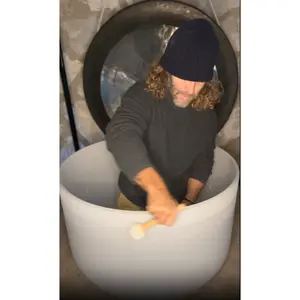 The Largest Crystal Singing Bowl In The World: 32 Inch Diameter First Octave Resonant Instrument