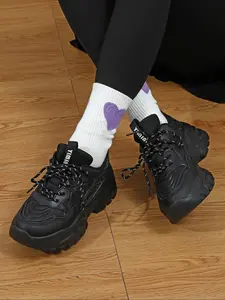 Women's Lace Up Front Mesh Running Shoes, Casual Comfortable Breathable Sports Shoes, Female All-match Round Toe Shoes for Daily Wear