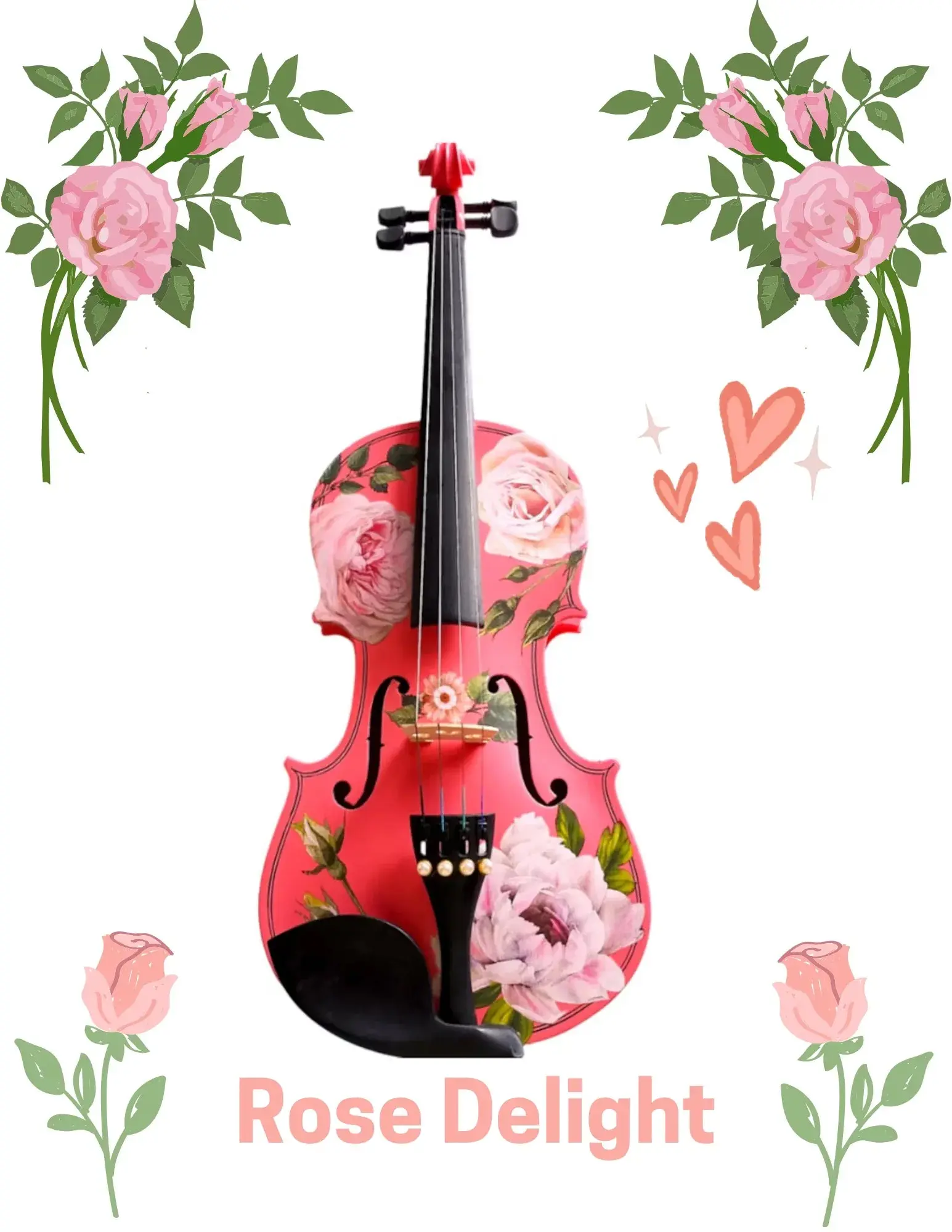Sunflower Delight Pink Violin Outfit | Pearl Fine Tuners