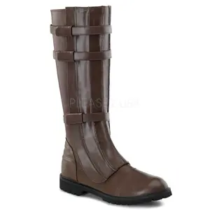 Men's Brown Pu Super Hero Boots