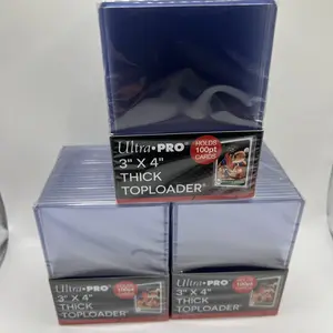 Ultra Pro 3X4 Thick Toploaders 3 Packs of 25 for up to 100pt Point Cards