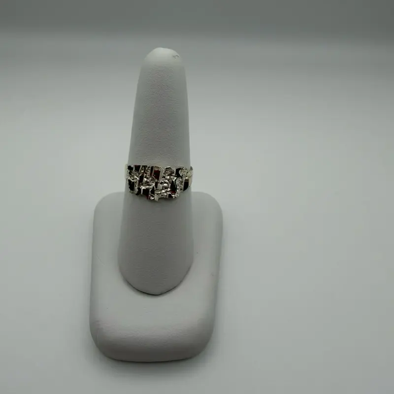 Nugget Ring - Size 7, Silver, Ideal for Everyday Wear