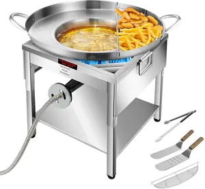 ARC 23" NSF Certified Concave Comal & Discada Cooker Set with 200,000 BTU Propane Stove, Outdoor Cooking Combo for Tacos, Tortillas, Turkey Fry, Seafood Boil