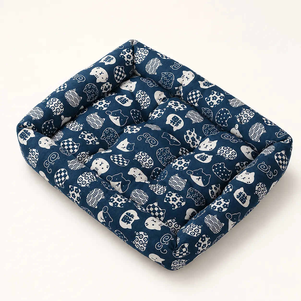 All-Season Soft Pet Bed for Dogs & Cats – Durable Linen Fabric, Non-Slip Bottom, Multiple Sizes