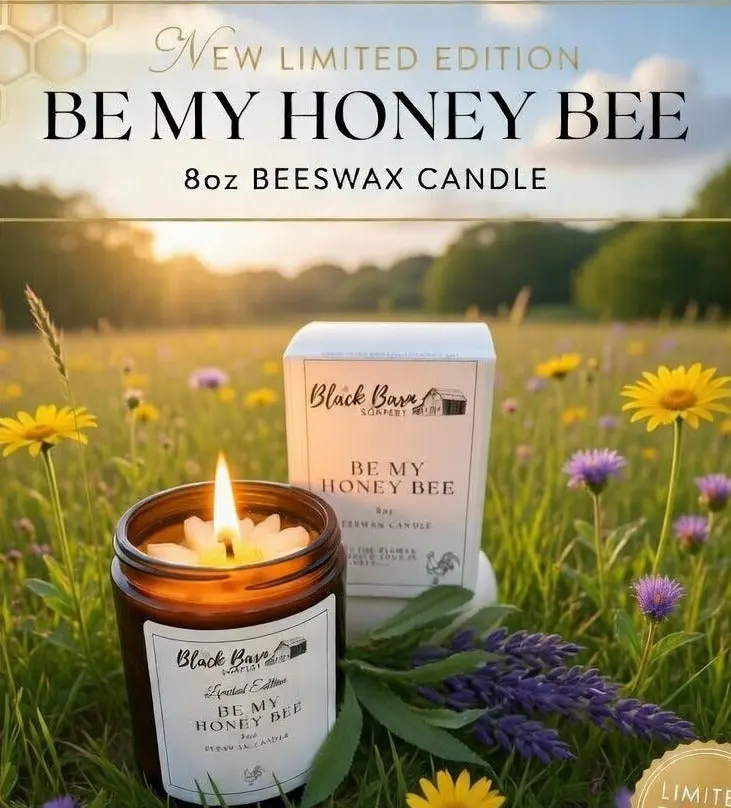 Be My Honey Bee -  8oz Beeswax Candle