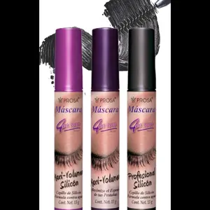 Prosa 4 en 1 Eyelash Mascaras with Waterproof Formula and Eyeliners - Super Volume and Long Lasting Makeup Silicone for Defined Lashes - Smooth Triple