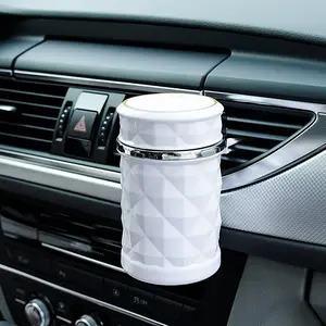 Car Ashtray with Lid, Portable Ashtray with LED Light, Smokeless Ashtray, Car Interior Accessories for Car Stowing & Tidying