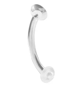 Clear Curved Barbell Retainer Clear Curved Barbell Retainer
