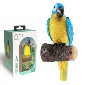 Solar Powered Parrot Yard and Garden Light – Decorative Outdoor Bird Lamp with LED Glow, Mounts Anywhere With Included Hardware, Auto On at Night Off at Daylight. Weather-Resistant