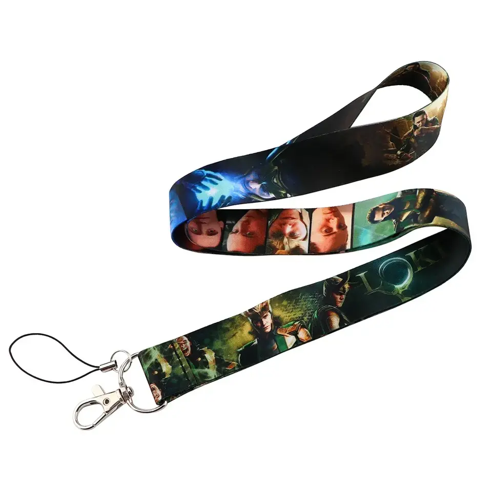 Anime Source Loki Thor Comic Book Villain Avengers Character Lanyard Keychain ID Badge Holder