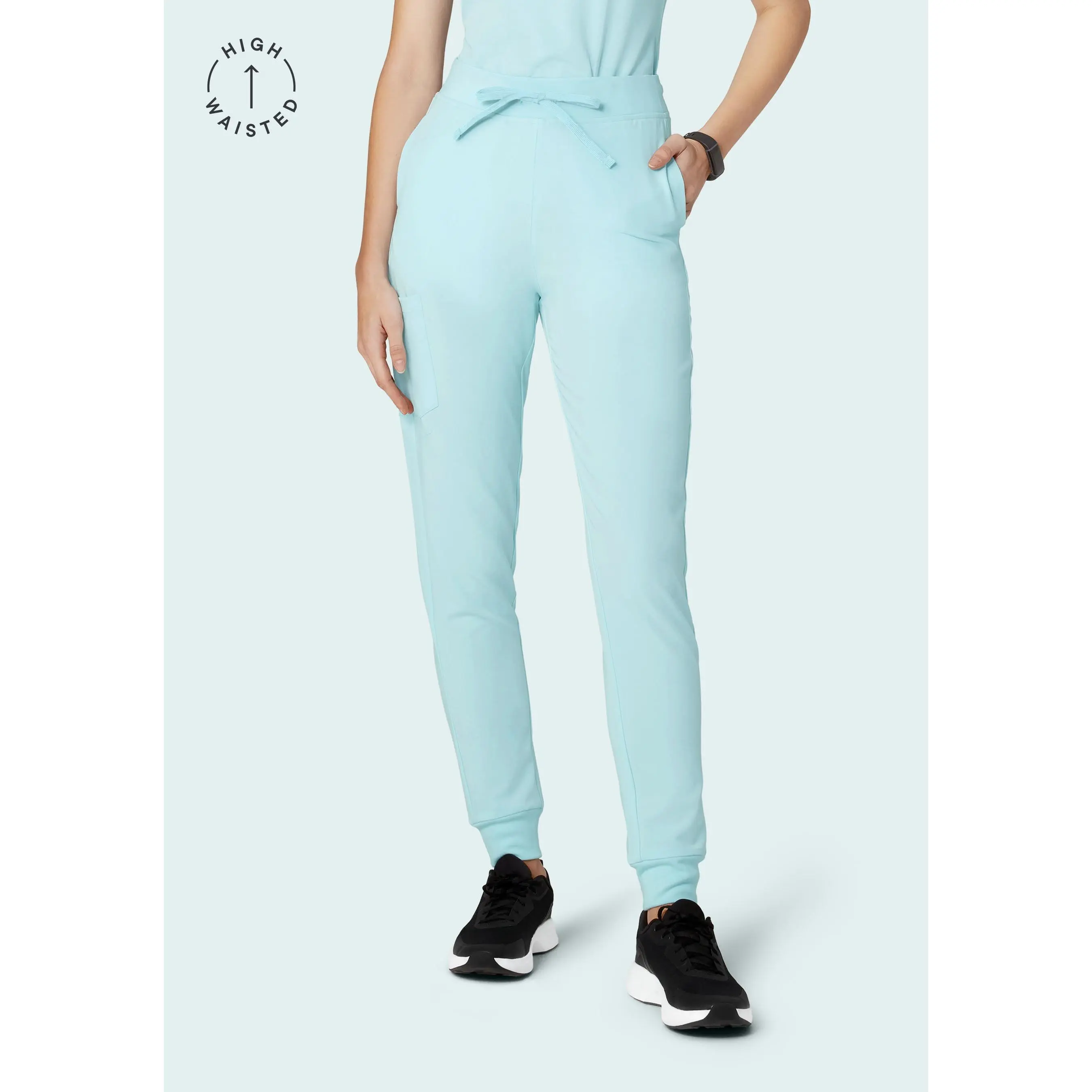 High Waisted Joggers Glacier