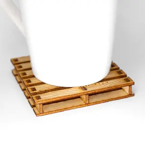 Mini wooden pallet coaster set cargo pallet coaster set made with wood sets of 4 and 6 pcs homemade