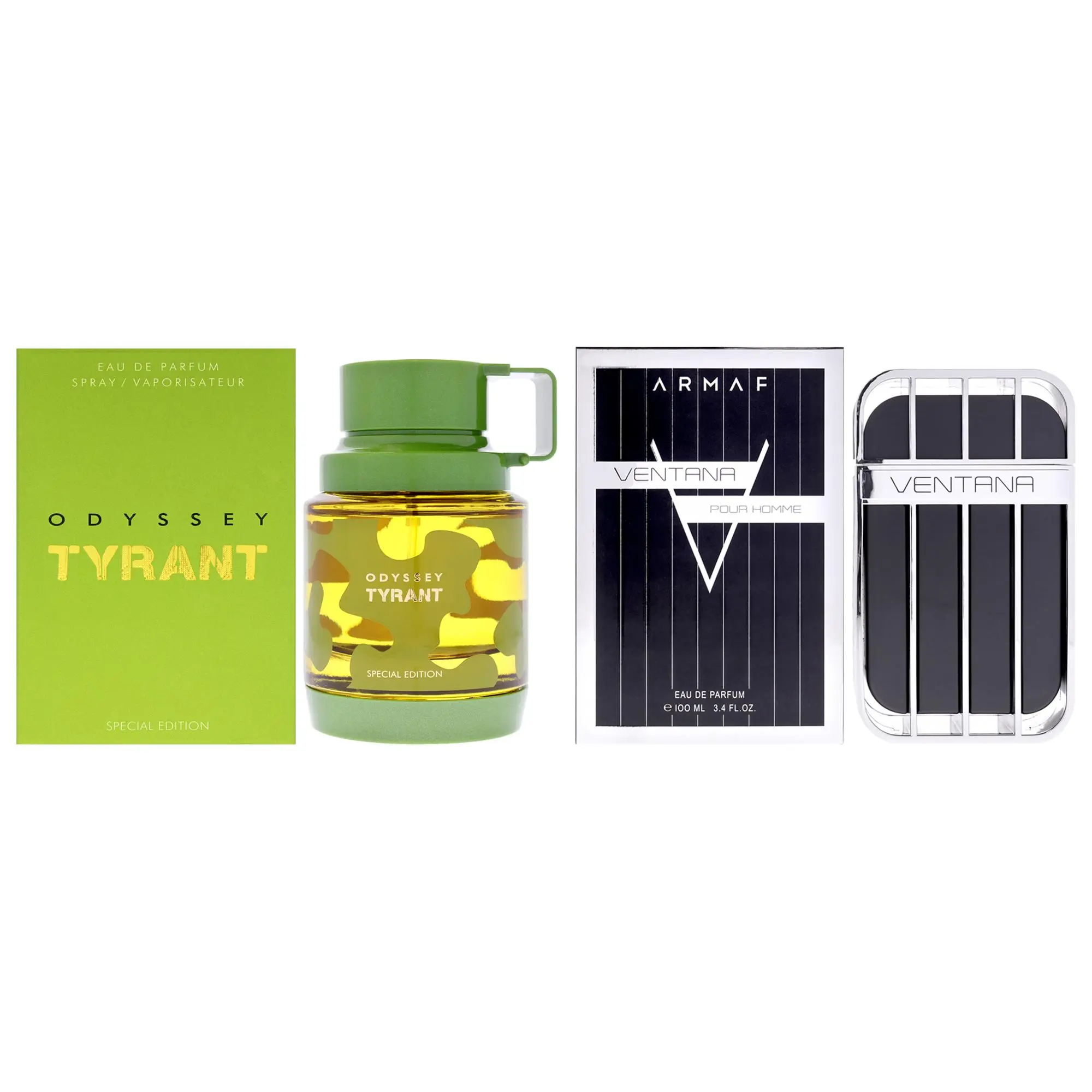 Armaf Men's Fragrance Kit Set - 2 Piece Eau de Parfum with Odyssey Tyrant & Ventana, 2 Scents for Versatility