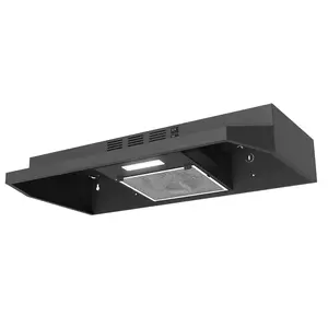 SNDOAS 30 inches Efficiency Ducted/Ductless Convertible Under Cabinet Range Hood, 230CFM Black Kitchen Stainless Steel Hood Vents with 2 Speed Exhaust Fan, USGF3976BK vent hood Durable Led Grease Filter