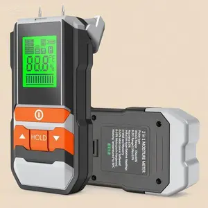 Digital Moisture Tester, 2-in-1 Pin & Pinless Sensor for Wood Firewood Drywall, Water Leak Detector, Portable Dampness Meter for Woodworking Floor Paper, Reusable Accurate Measurement Tool