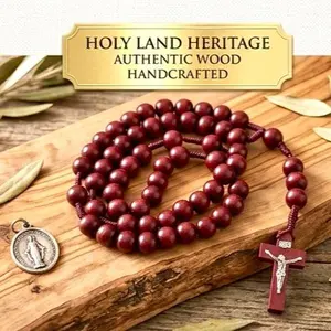 Red Beaded Prayer Rosary for Daily Devotion, Religious Worship