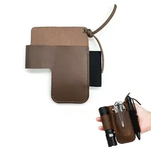 Edc Leather Tool Pouch for Men, Tactical Belt Clip Organizer, Multifunctional Utility Tool Holster, Artificial Leather Material