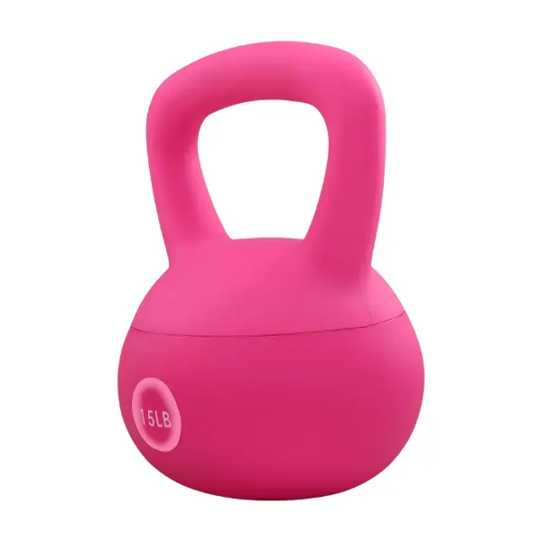 Fitvids Soft Kettlebells - Sea and Iron Sand Filled Weights for Women and Men - Color Coded Soft Vinyl Kettlebells, Multiple Sizes