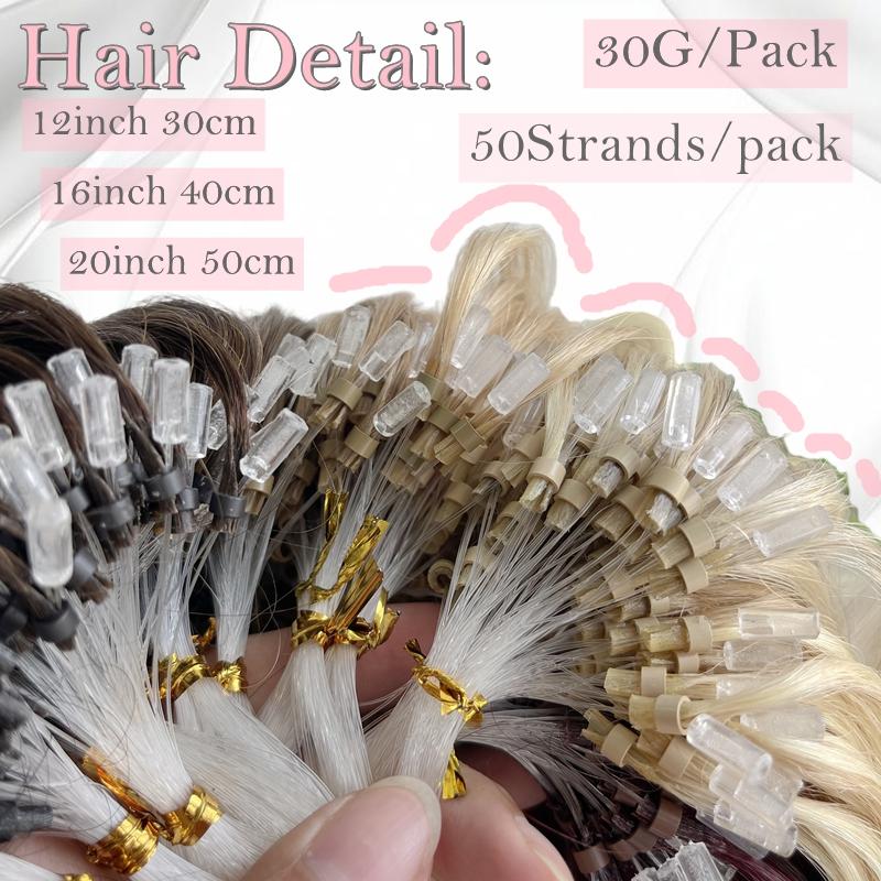 30G 50strands Micro Loop Human Hair Extensions,Straight Micro Ring Human Hair Extensions Add Volume For Women/girls,Install Easy,Sutiable Daily Hair Looking,Blonde/Highlight Fashion Hair Color,Brown Hair,Black Hair