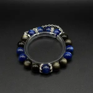 Blue Kyanite × Golden Obsidian | Expression & Protection Bracelet