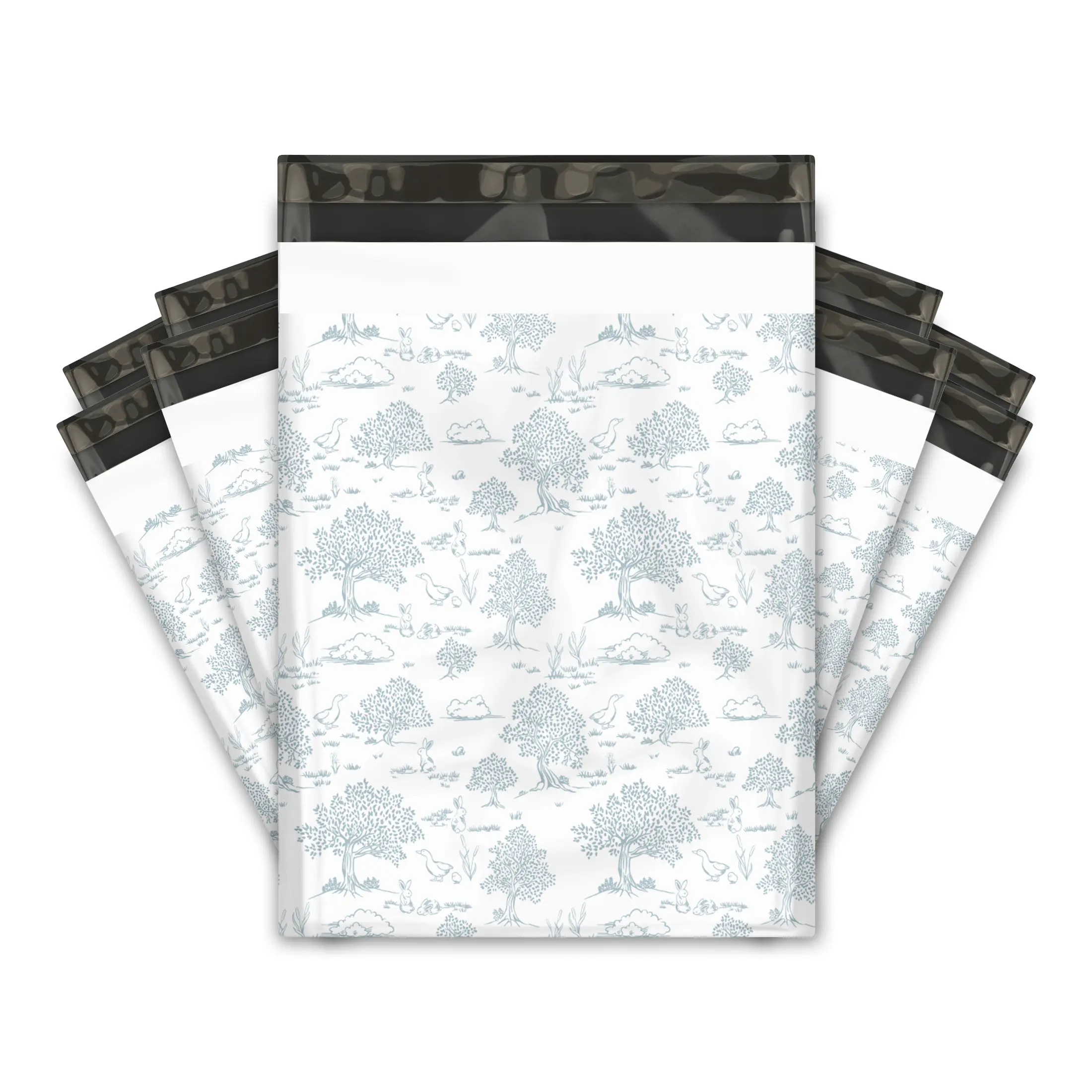 10x13 Blue Toile Poly Mailers – Shipping Bags for Small Business