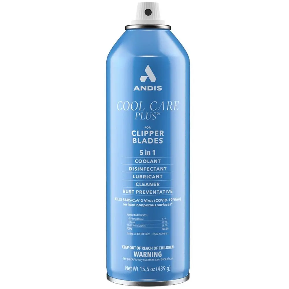 Andis Cool Care Plus Clipper Blade Spray 12-Pack Bundle (15.5 oz Each) – Professional 5-in-1 Blade Maintenance Spray