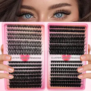 608 Pcs Eyelash Extension Kit, Individual Set Eyelashes, D-Roll, Multiple Lengths, Odorless, Easy to Apply, Home Makeup Books
