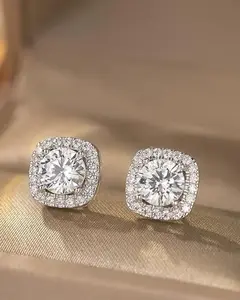 S925 Silver Moissanite Stud Earrings | FashionClassic Style,Combination/Single OptionAvailable, Men's Jewelry Gift, Limited-Time GreatDeal