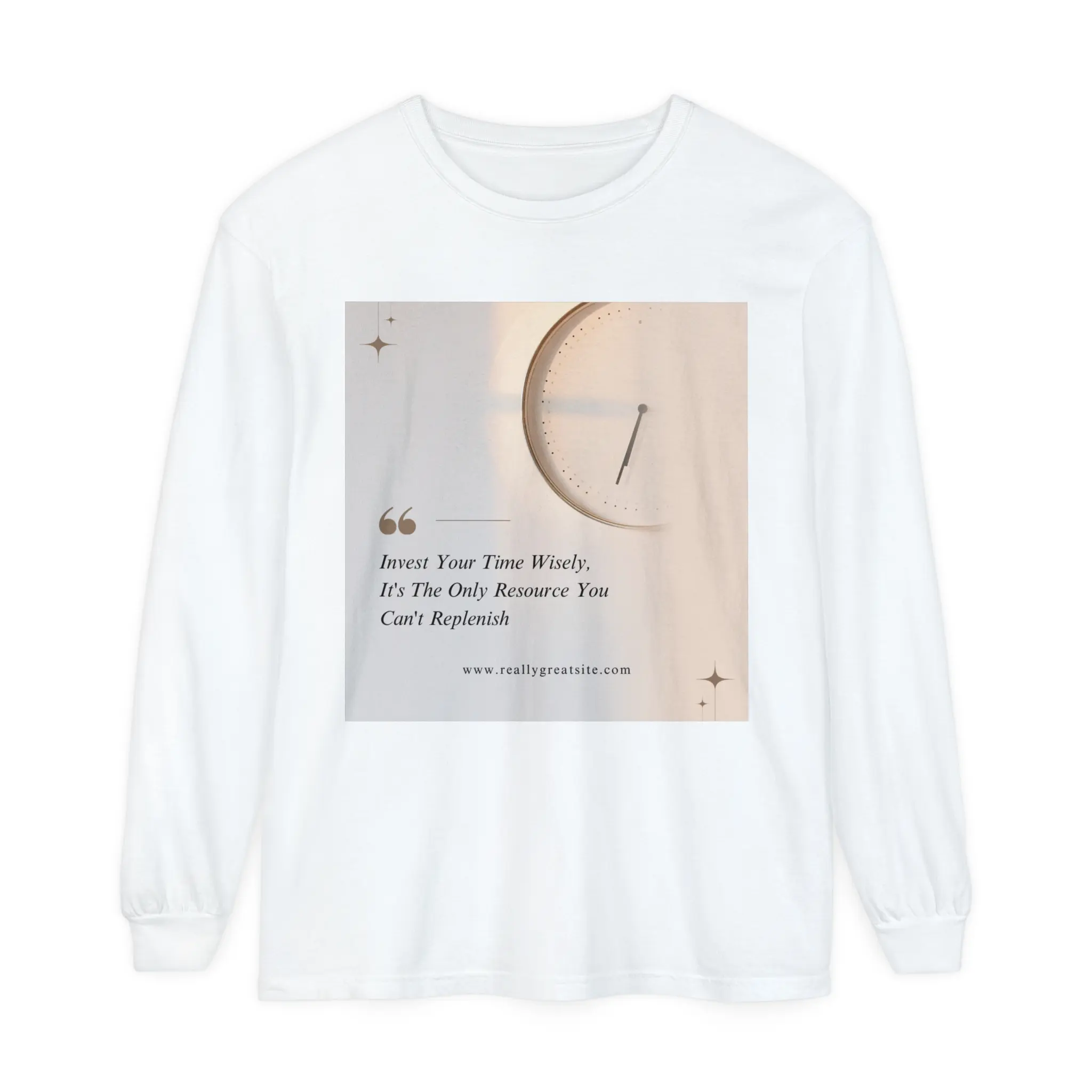 Motivational Garment-dyed Long Sleeve T-Shirt