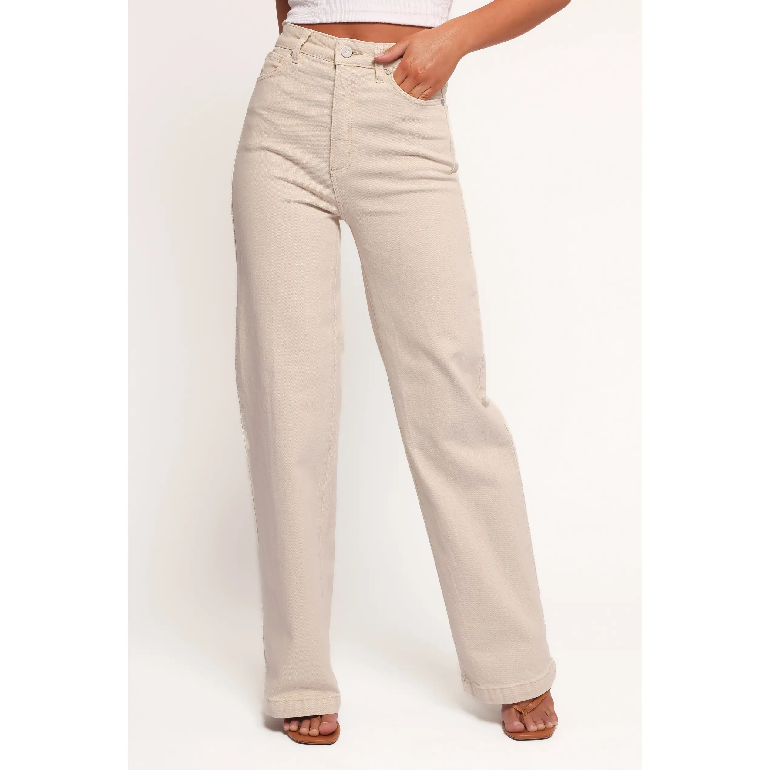 Abrand 94 High Wide Jeans - Bone