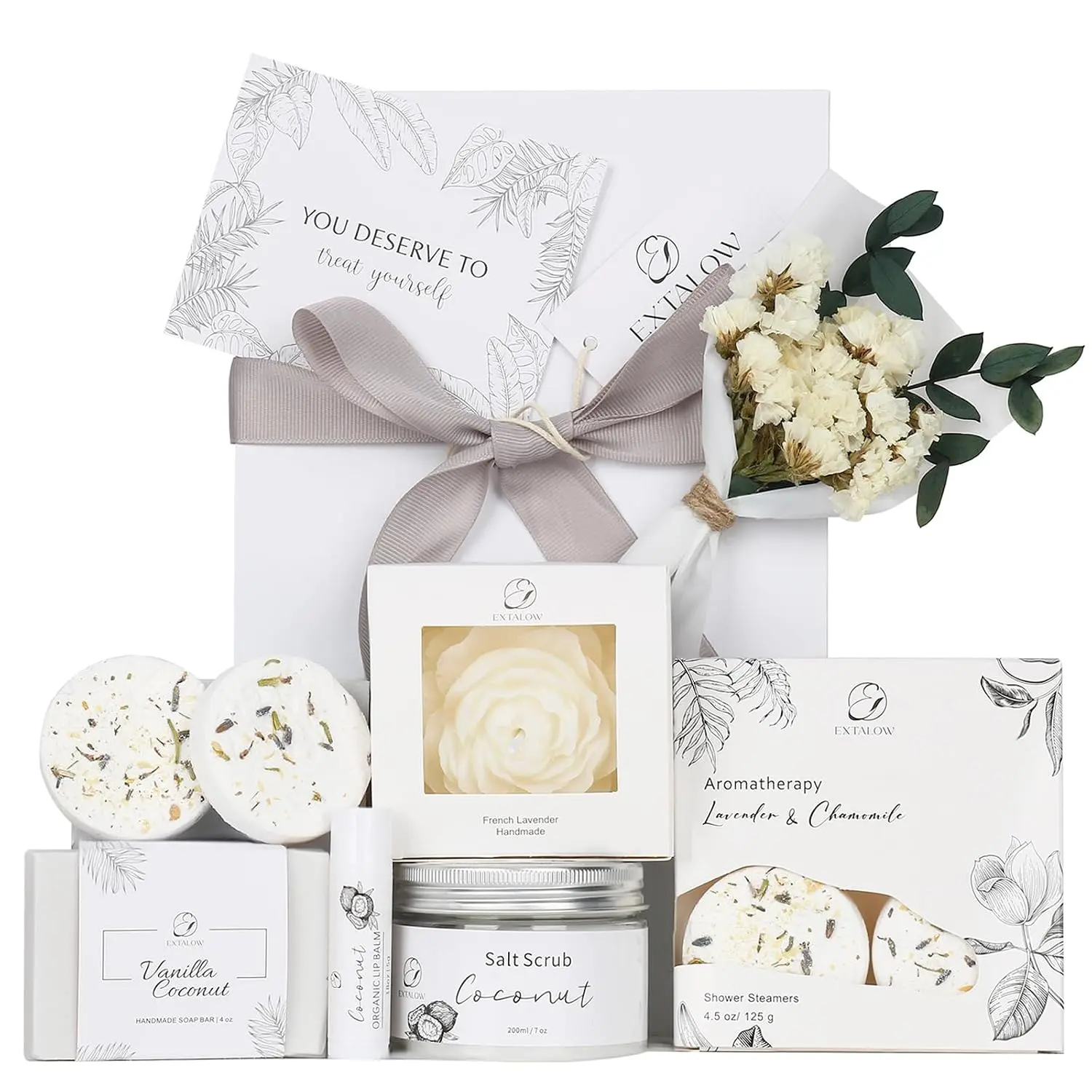Spa Gifts for Women Bath and Body Gift Baskets Bridal Shower Gifts Coconut Lavender Home Spa Set Self Care Gift for Mom Sister Her Wife Birthday Gifts Spa Kit Care Package Thank You Gift